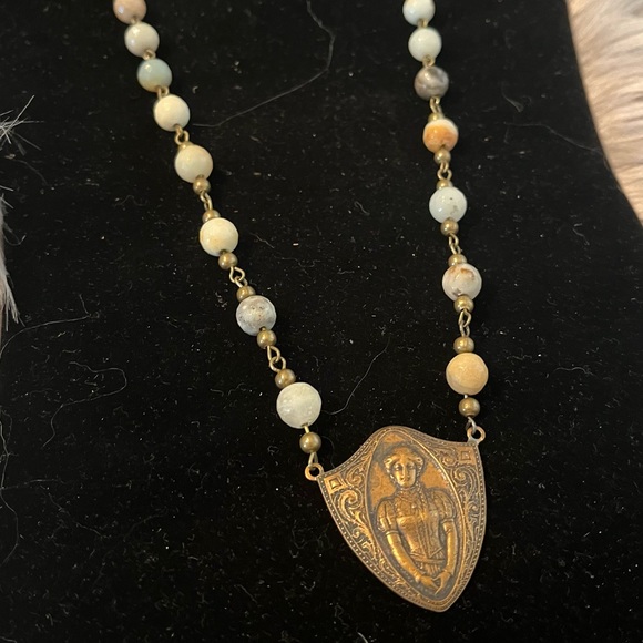 Artisan Jewelry - One-OF-A-Kind Artisan Vintage Art Nouveau French Girl Pendant Necklace